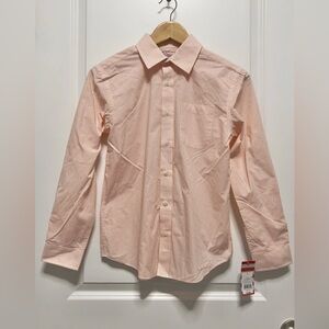 Cat & Jack Peach Long Sleeve Button-Down Dress Shirt Boy’s Large(10/12)